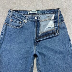 VINTAGE Gap Blue Jeans Mens 35x32 Loose Fit Denim Cotton Zip Made in USA 90s